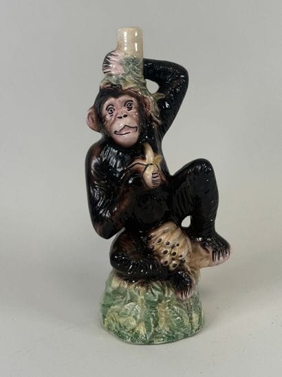 CERAMICHE SAM.
Bouteille en faïence polychrome...