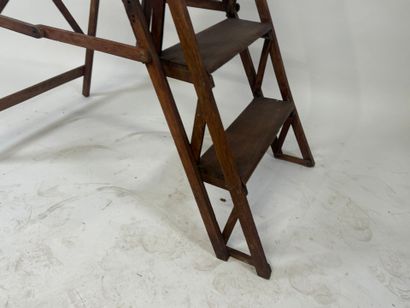 Six-step wooden library staircase.
133 x...