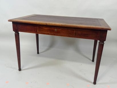 Moulded wood bureau table opening with one...