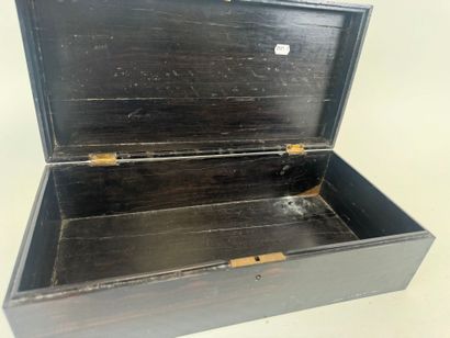 Grande coffret en ébène sculpté de papillons...