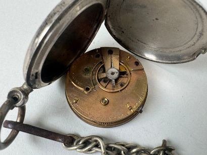 ORSAT CADET in Tours.
Silver pocket watch,...