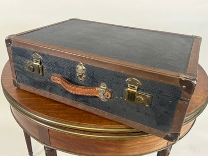 Suitcase in boiled cardboard, imitation leather...
