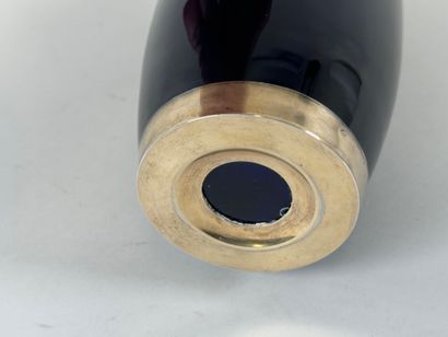 A Minerve hallmarked silver-mounted kiln-blue...