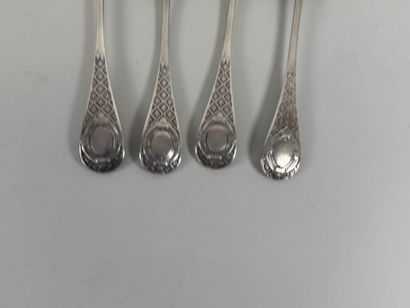 Two pieces of Minerve hallmarked silver flatware...