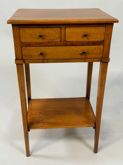 Small cherrywood bedside cabinet opening...