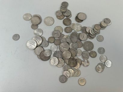 Important lot of silver coins including 50...