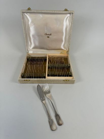 CHRISTOFLE.
CLUNY model.
Series of twelve...