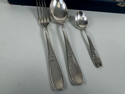 Part of a silver-plated menagère decorated...