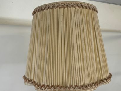 Openwork brass tripod floor lamp, fluted...