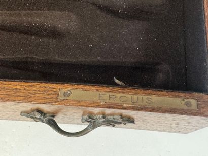 ERCUIS.
Moulded oak silver cabinet opening...