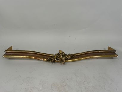 Wood and gilded stucco valance decorated...