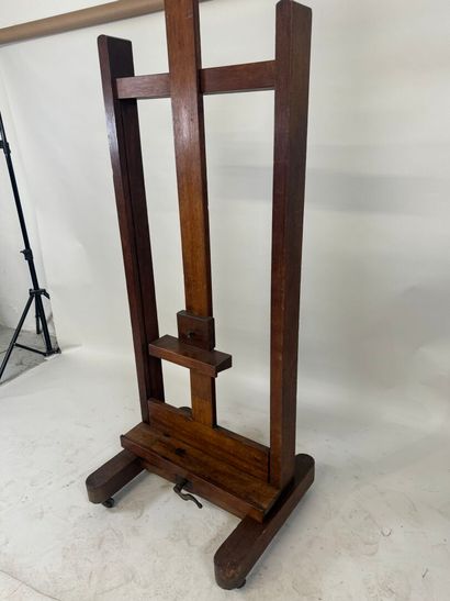 Large wooden rolling easel, adjustable in...