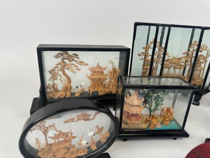 ASIA, 20th century.
Set of eleven cut-out...