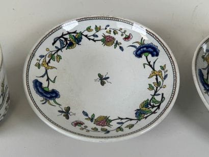 SARREGUEMINES.
Pair of polychrome earthenware...