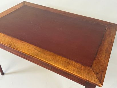 Moulded wood bureau table opening with one...