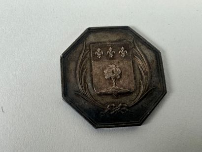 Jeton octogonal en argent 