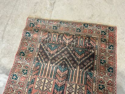Small hand-knotted wool gallery rug with...