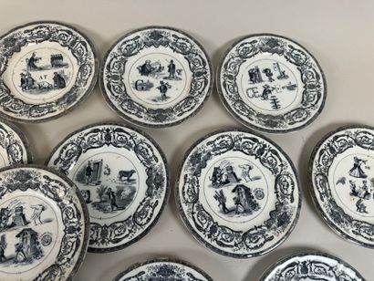 D.M. Cie in Grigny (Rhône).
Set of 14 fine...