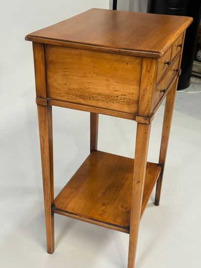 Small cherrywood bedside cabinet opening...