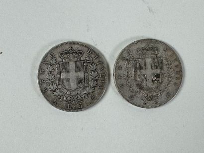 Coins :
- 5 Lire Victorio Emanuel II 1872-1874...