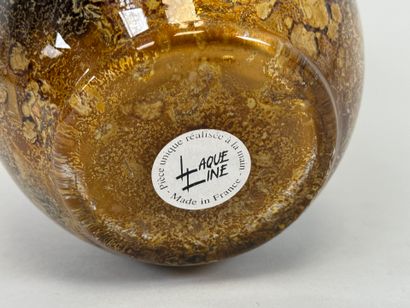 Jean-Noël BOUILLET, Laque Line.
Vase en verre...