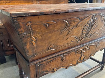 Large kneading trough and stand in molded...