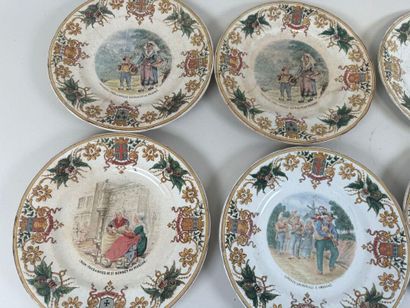 SARREGUEMINES.
Twelve polychrome earthenware...