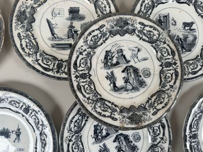 D.M. Cie in Grigny (Rhône).
Set of 14 fine...