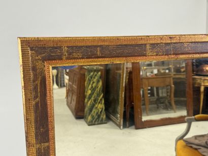 Rectangular giltwood mirror.
20th century.
134...