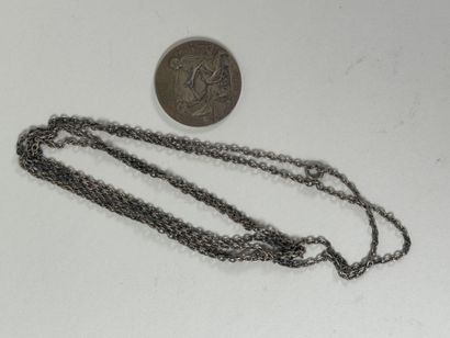 Oscar ROTY (1846-1911).
Silver wedding medal.
D....