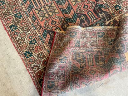 Small hand-knotted wool gallery rug with...