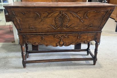 Large kneading trough and stand in molded...
