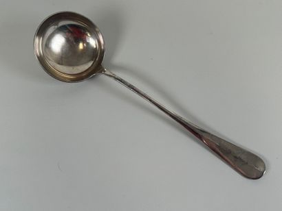 CHRISTOFLE.
Silver-plated ladle, single-flat...
