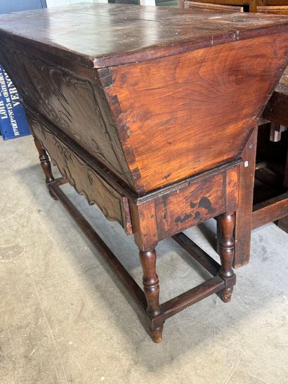 Large kneading trough and stand in molded...