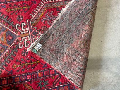 Large hand-knotted wool gallery decorated...