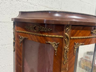 Molded wood display case opening with a door,...