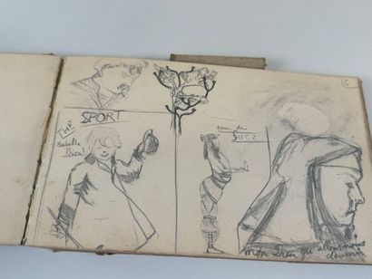 Petit carnet de dessins ou croquis au crayon.
Environ...