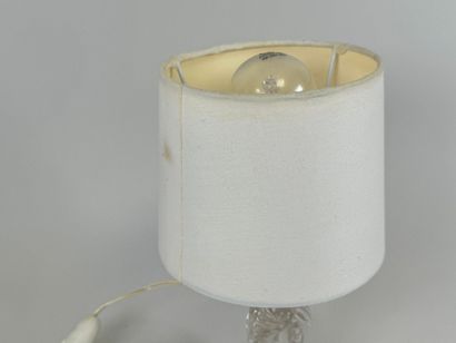 Petite lampe en verre soufflé à décor de...