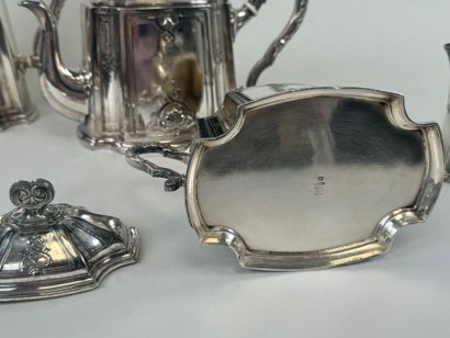 Silver-plated coffee and tea service with...