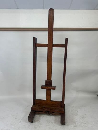 Large wooden rolling easel, adjustable in...