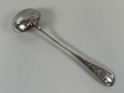 CHRISTOFLE.
Silver-plated ladle, single-flat...