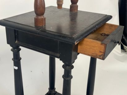 Binding press cabinet in blackened and stained...