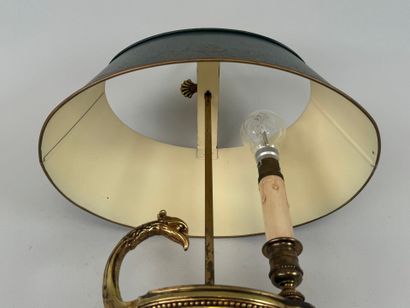 Lampe de bureau dite Bouillotte en bronze...