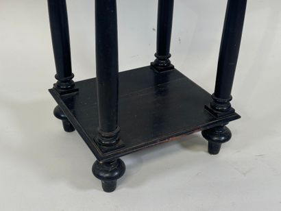 Binding press cabinet in blackened and stained...