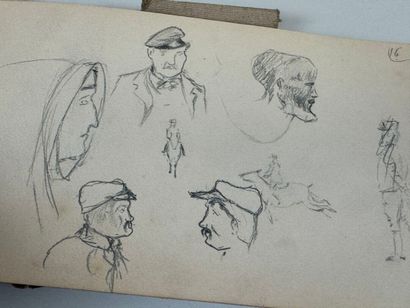 Petit carnet de dessins ou croquis au crayon.
Environ...
