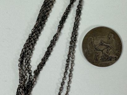 Oscar ROTY (1846-1911).
Silver wedding medal.
D....