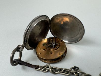 ORSAT CADET in Tours.
Silver pocket watch,...