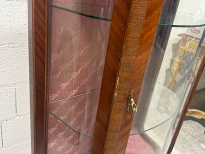 Molded wood display case opening with a door,...