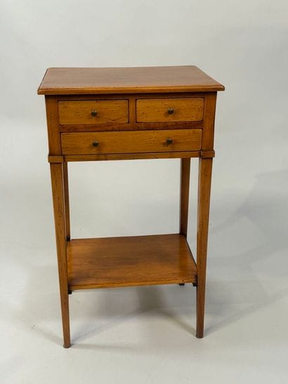 Small cherrywood bedside cabinet opening...