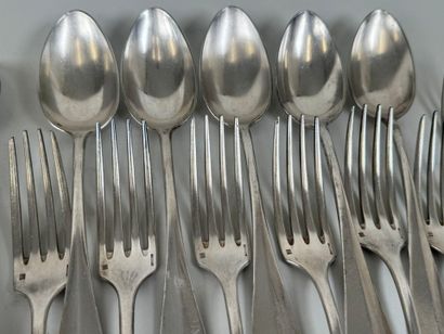 CHRISTOFLE.
Six table spoons and eight table...